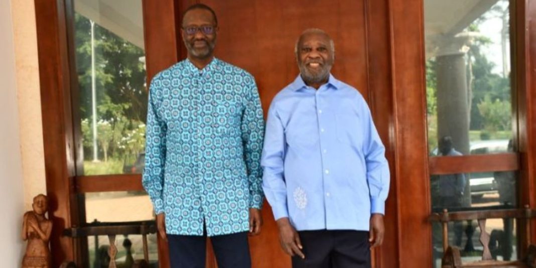 Laurent Gbagbo et Tidjane Thiam